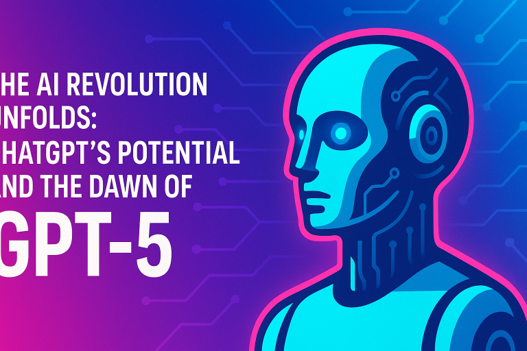 Stylized AI brain network or glowing digital sphere connecting to human figures, symbolizing the advanced capabilities and widespread impact of ChatGPT and future GPT-5 models.