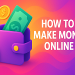 Hands holding various digital devices like a laptop, tablet, and smartphone, with coins or upward-trending graphs symbolizing online earning potential from zero to minimum investment.